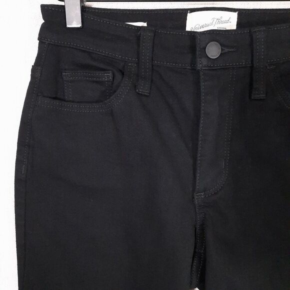 Universal Thread High Rise Skinny Jeans Size 2 / 26R Dark Black Stretch Denim - Picture 4 of 14